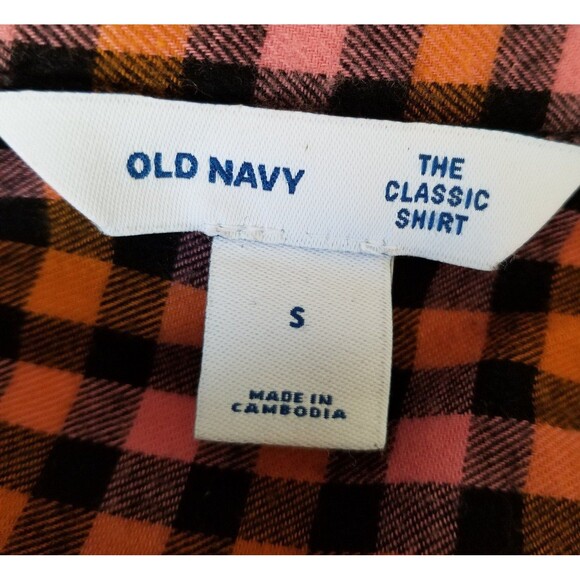Old Navy Flannel Top The Classic Shirt Womens Size Small - Picture 8 of 8